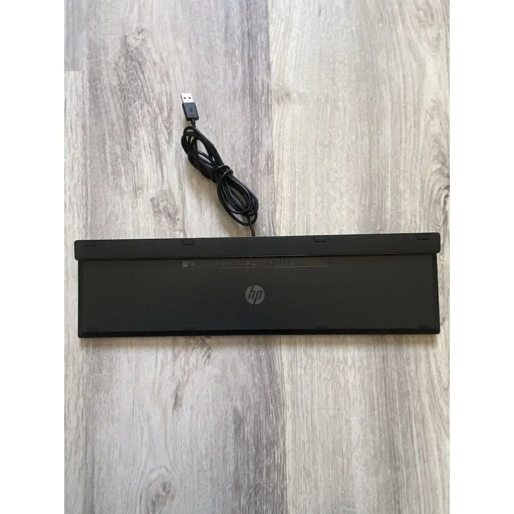 HP Desktop TPC-C003K Slim Wired QWERTY Keyboard - Black - Tested